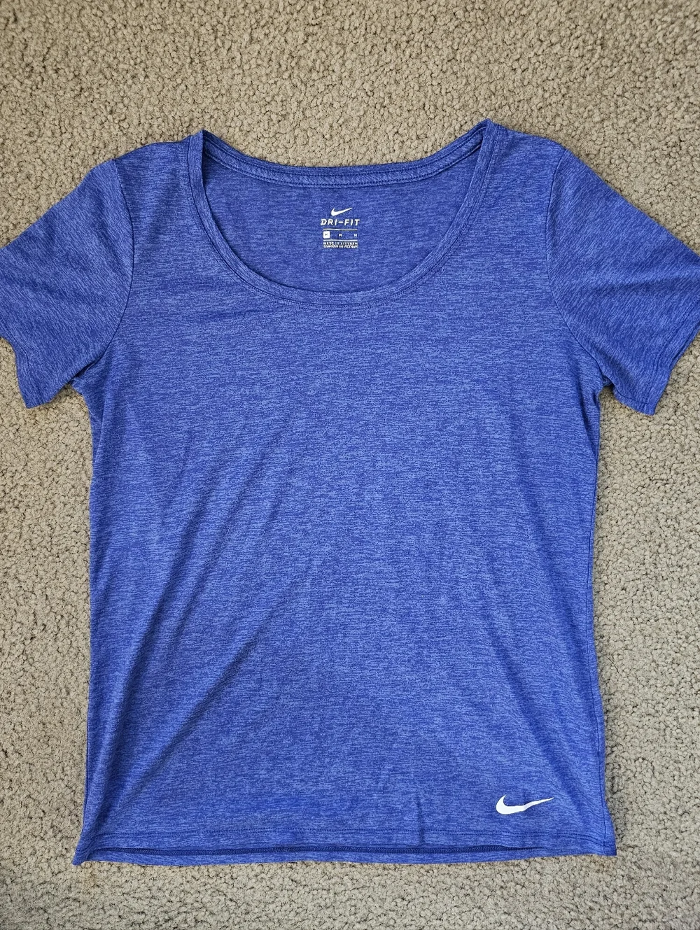 Nike Women's Royal Blue Dri-fit Performance Tee - Picture 2 of 3